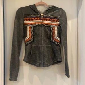 Lucky Lotus Embroidered hoodie. Sz sm